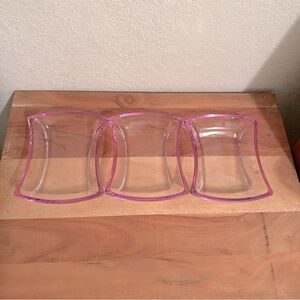 Set Of 3 Appetizer Snack Small Plate Dishes EUC